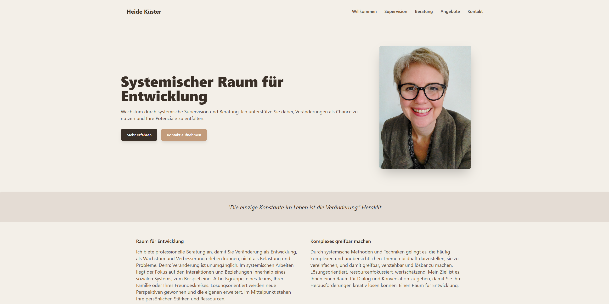 Projektansicht Heide Küster Webseite